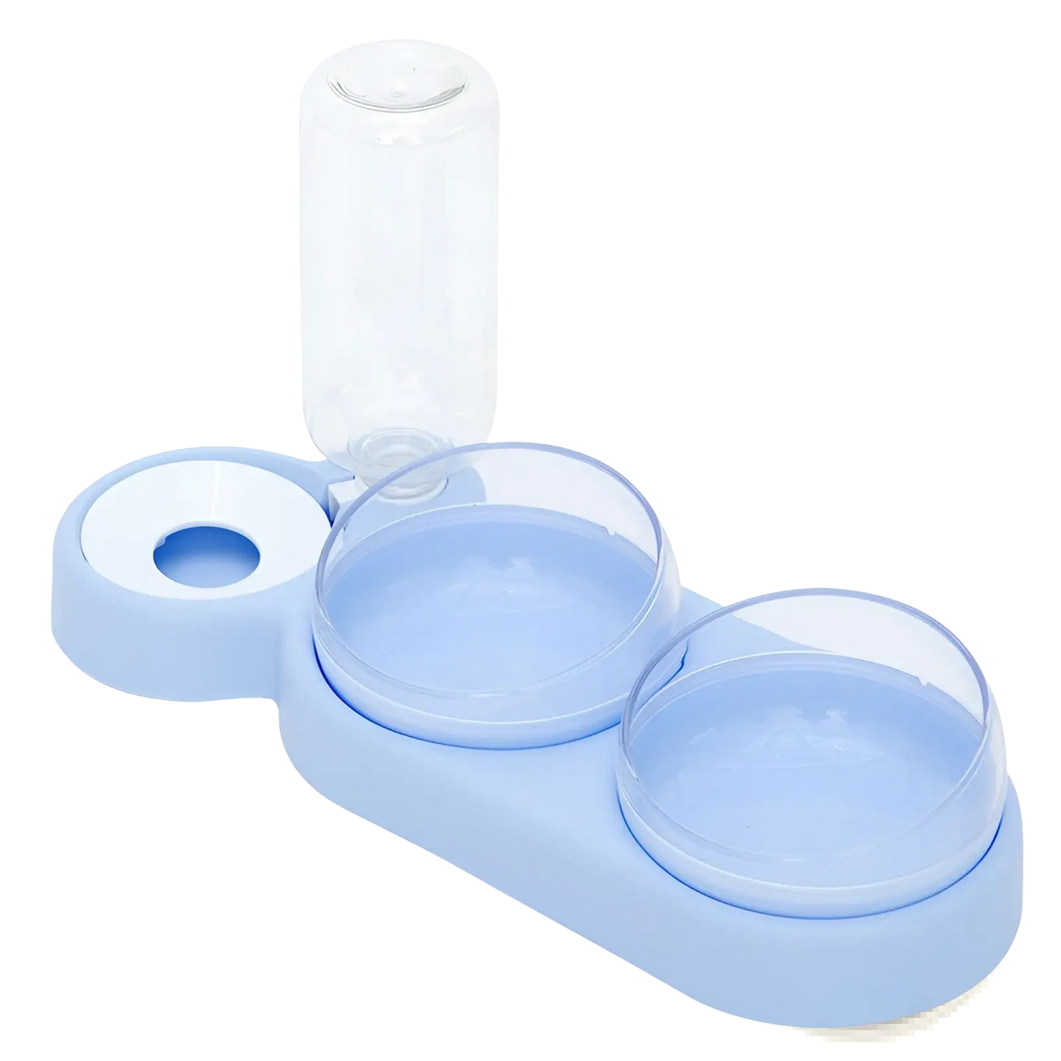 Automatic Pet Feeder and Water Fountain Double Bowl
