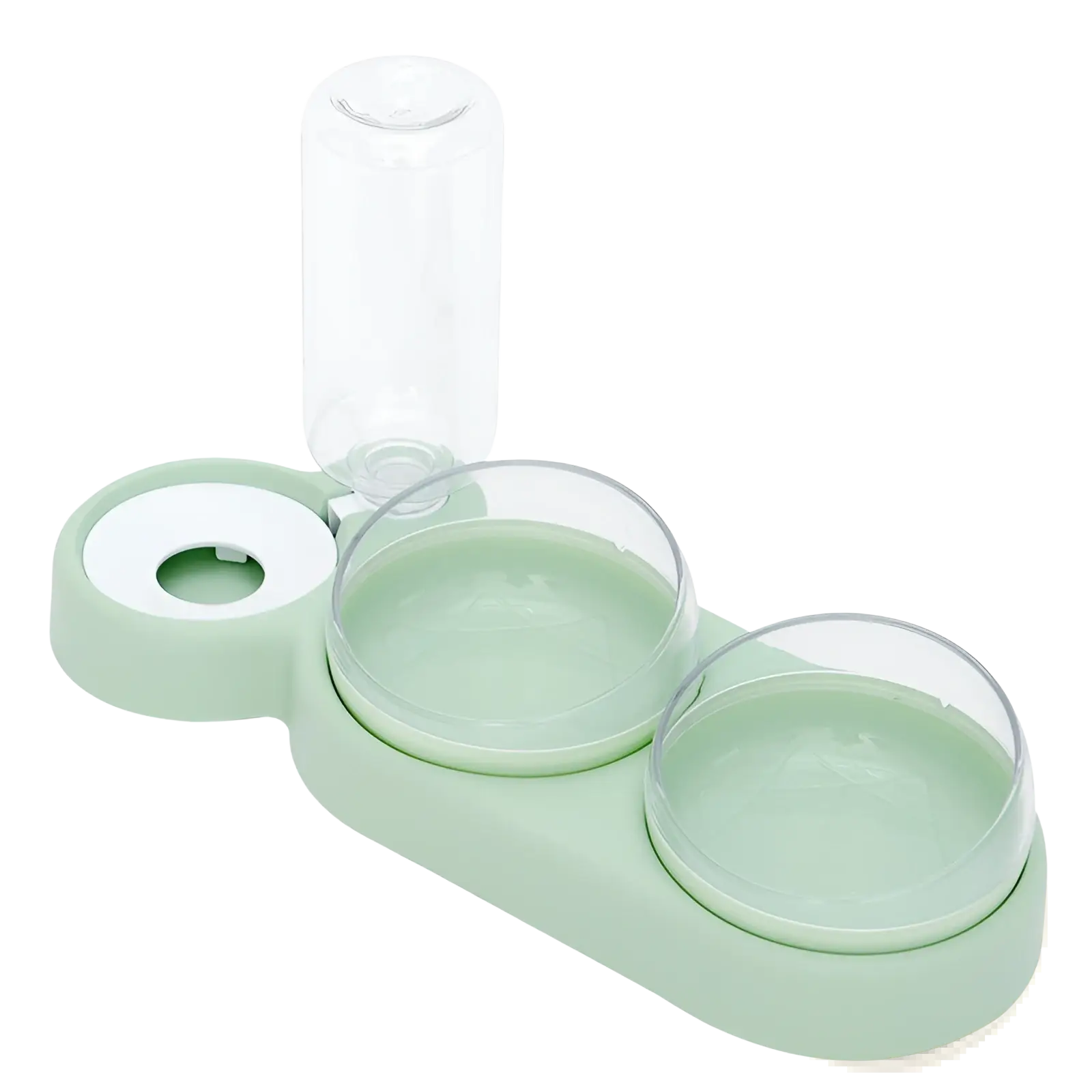 Automatic Pet Feeder and Water Fountain Double Bowl