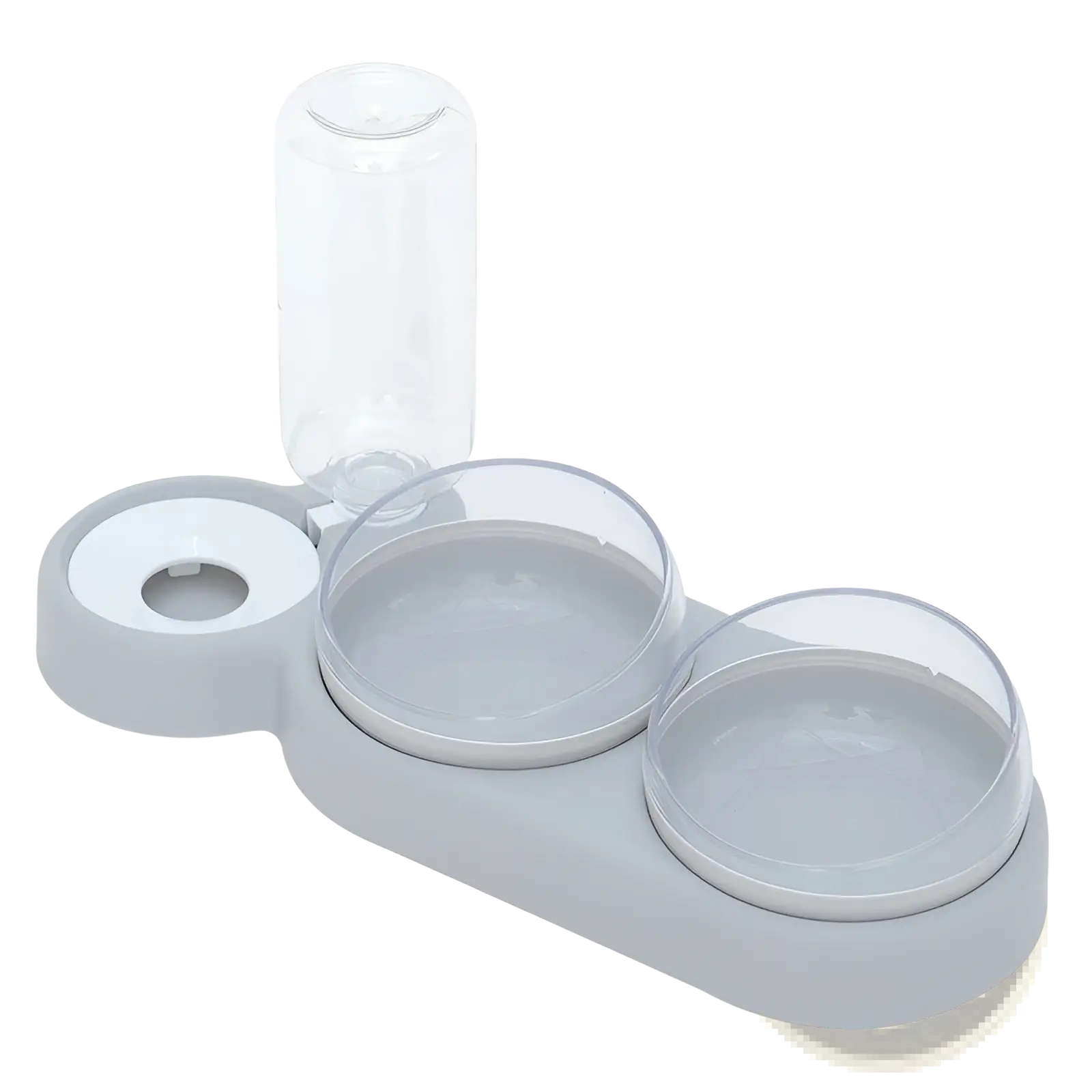 Automatic Pet Feeder and Water Fountain Double Bowl