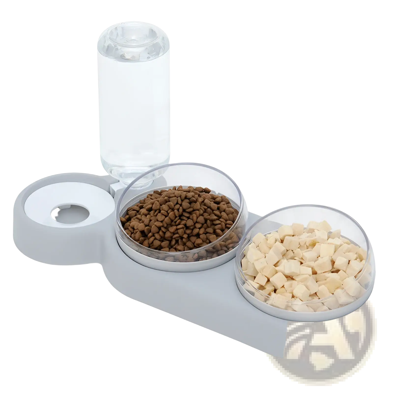 Automatic Pet Feeder and Water Fountain Double Bowl