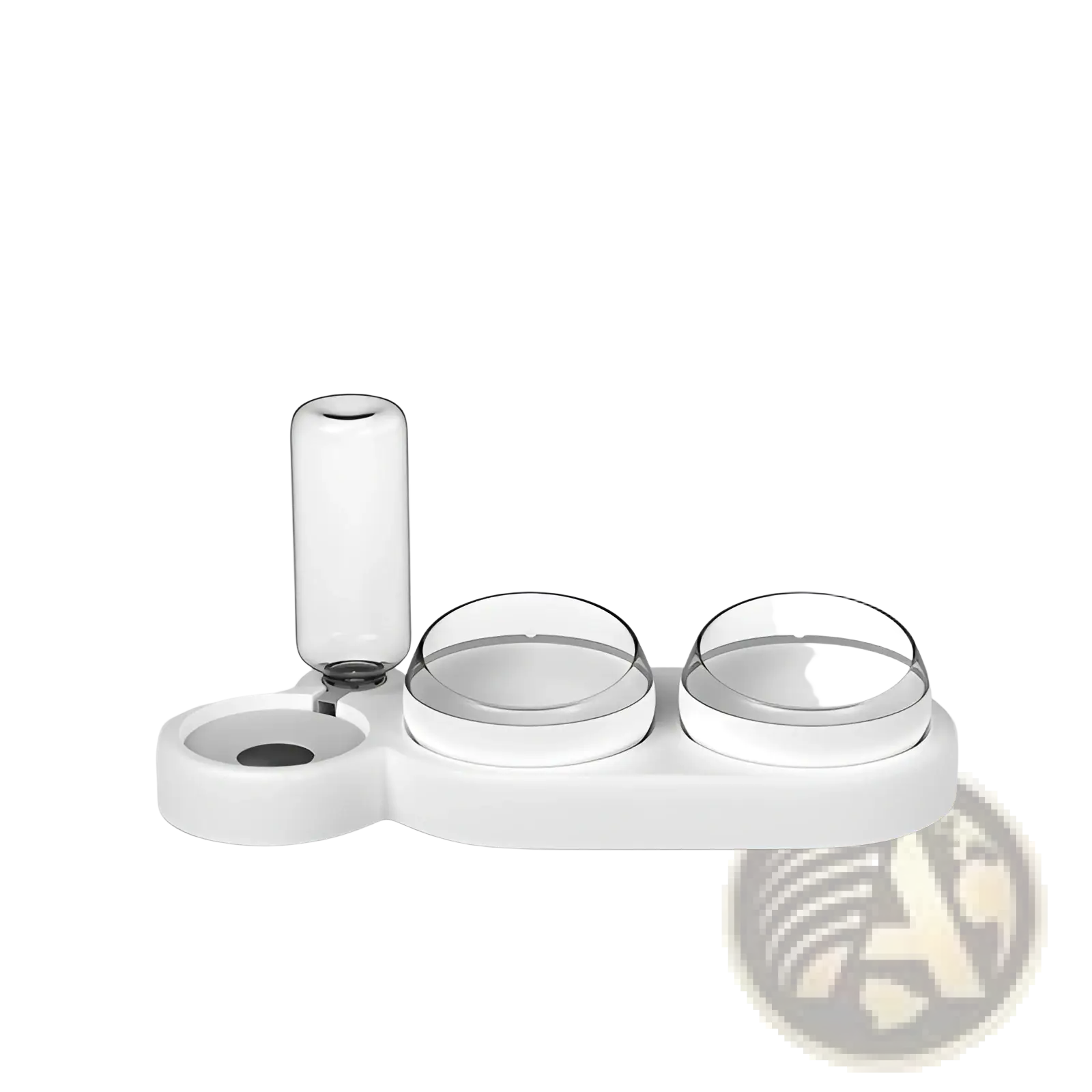 Automatic Pet Feeder and Water Fountain Double Bowl