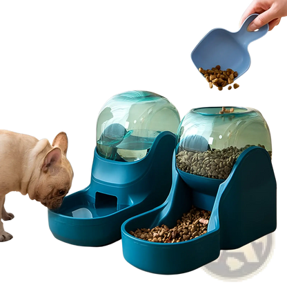 Automatic Pet Water Dispenser and Food Feeder Station