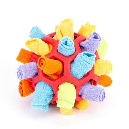 Pet Dog Sniff &amp; Snack Puzzle Ball  Snuffle Ball Canine Enrichment Nose Pad Toys