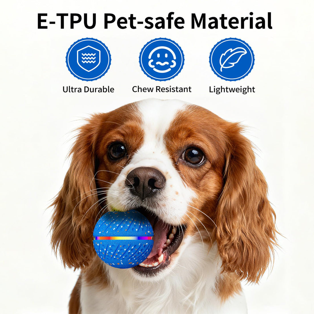 Interactive Dog Toys Ball, Smart Moving Bouncing Dog Ball With Colorful Lights, Automatic Moving, Bouncing And Rotating, E-TPU Material, Dogs Toy For Small Medium Dogs Keep Them Busy