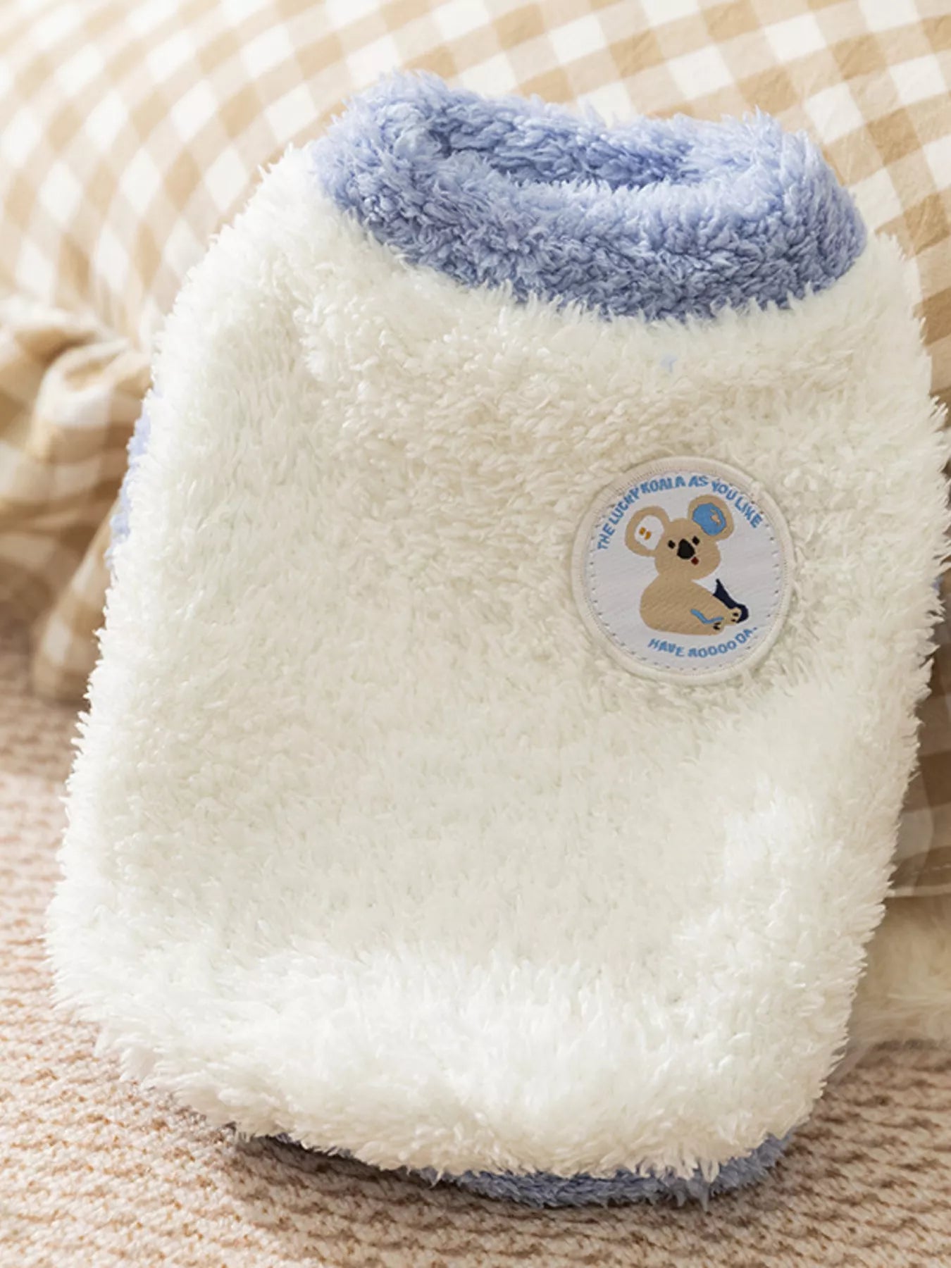 Cozy Plush Pet Sweater with Cute Patch