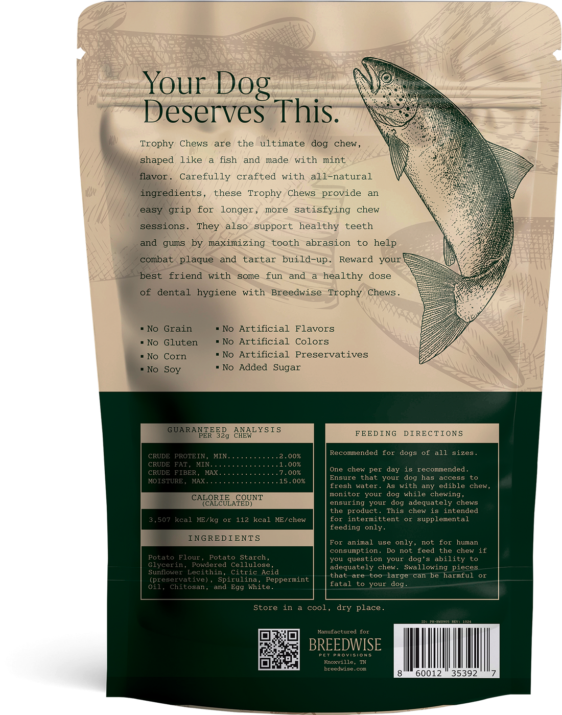 Trophy Chews™ Fish-Shaped Dental Treats