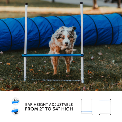 Better Sporting Dogs 3 Piece Dog Agility Equipment Set – with Jumps &amp; Tunnel