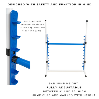 Better Sporting Dogs Adjustable Dog Agility Bar Jumps &amp; Tire Jumps