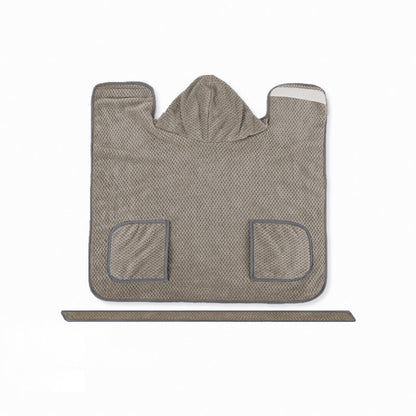 Dog Body Towel High Absorbent Quick Drying Dog Bath Robe Warm Soft Dog Bath Robe Towel With Adjustable Waistband