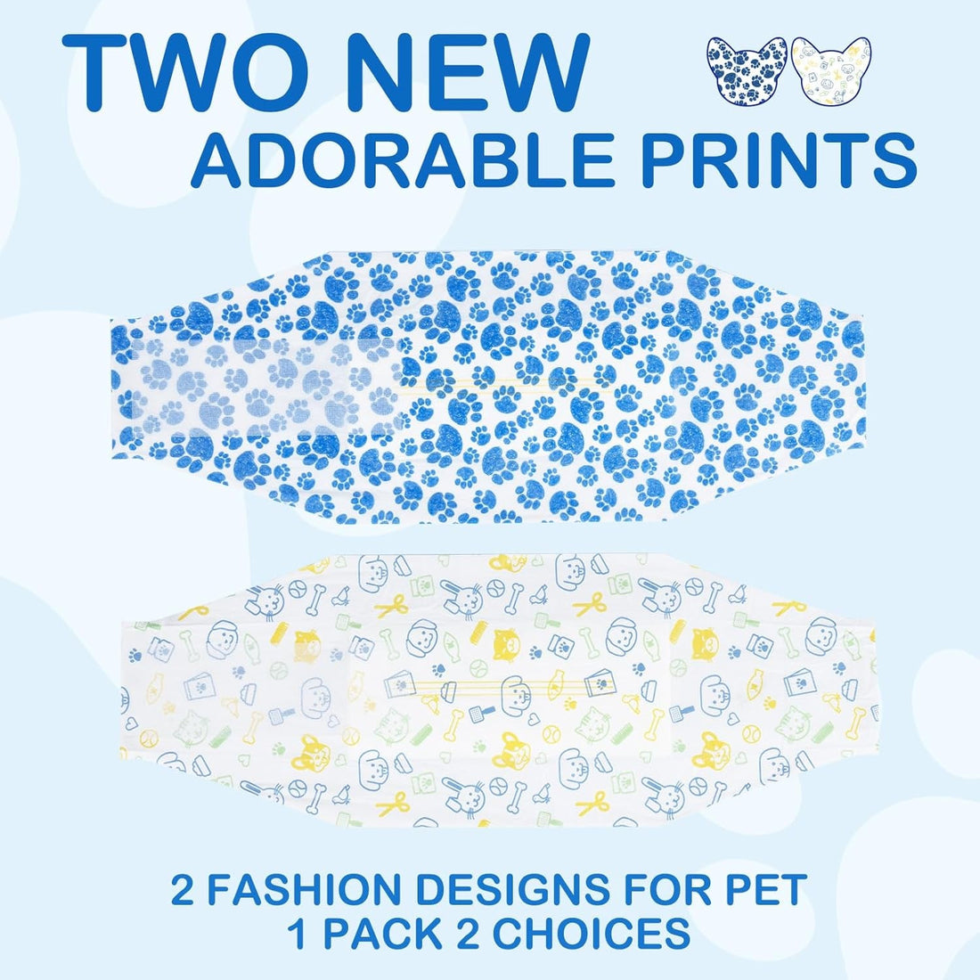 Male Dog Diapers 60 Count Disposable Belly Bands Leakproof Absorbent