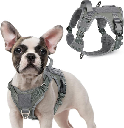 No Pull Tactical Dog Harness Molle Vest Adjustable Medium Large Dogs