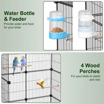 Bird Cage 46in Spacious Pet House with Perches