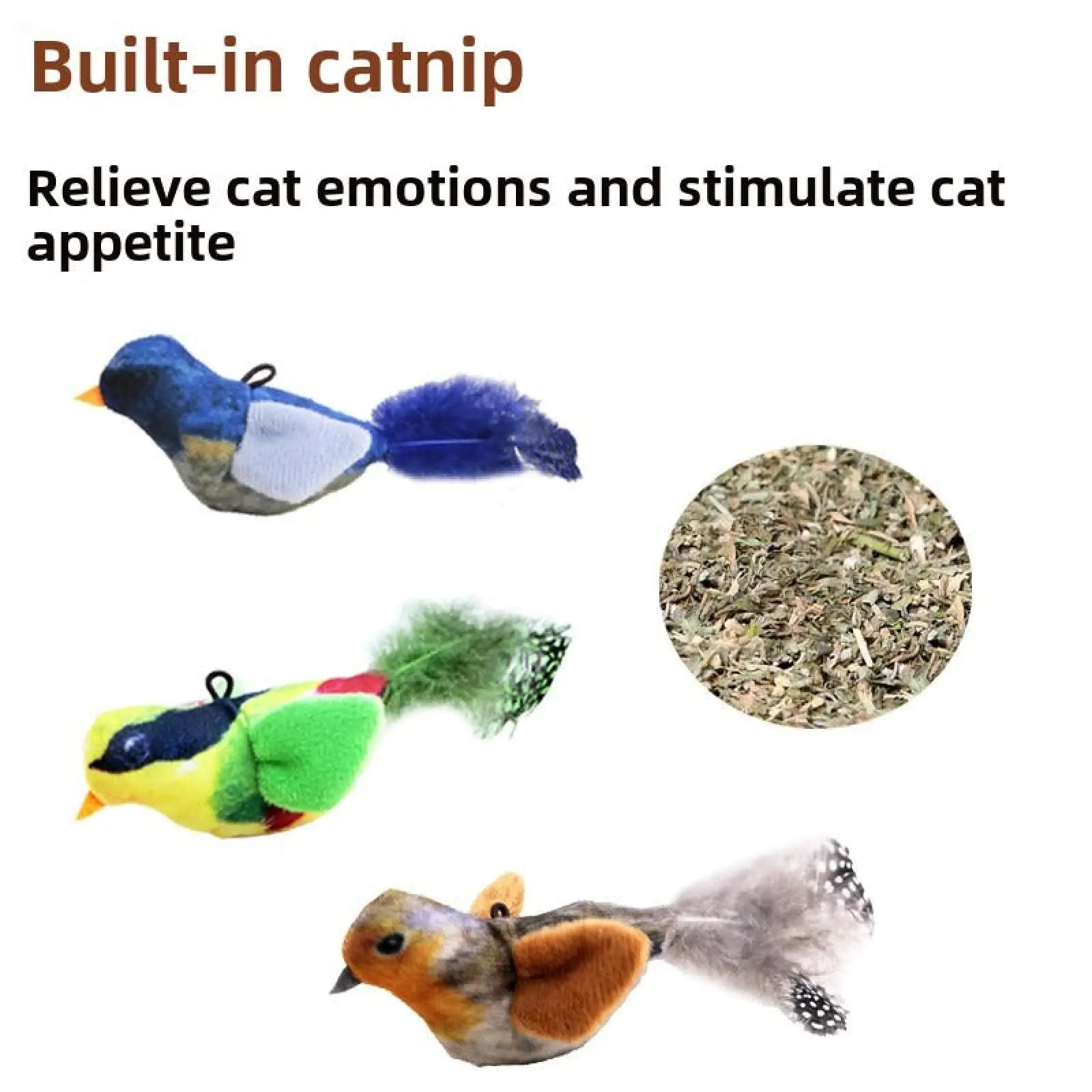 Bird Sound Pet Toy Durable Anti Anxiety Relief