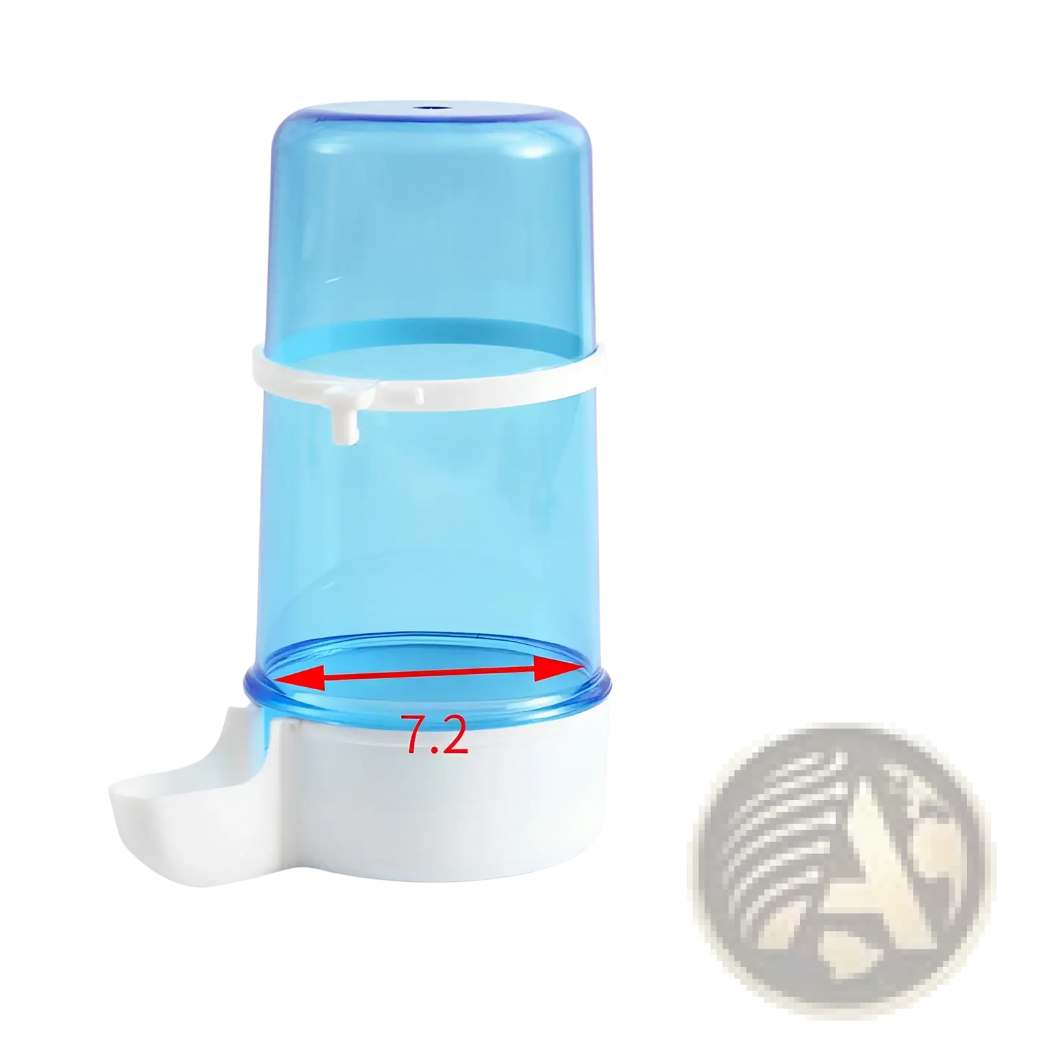 Bird Water Dispenser for Cages Blue Pp Large 15cm