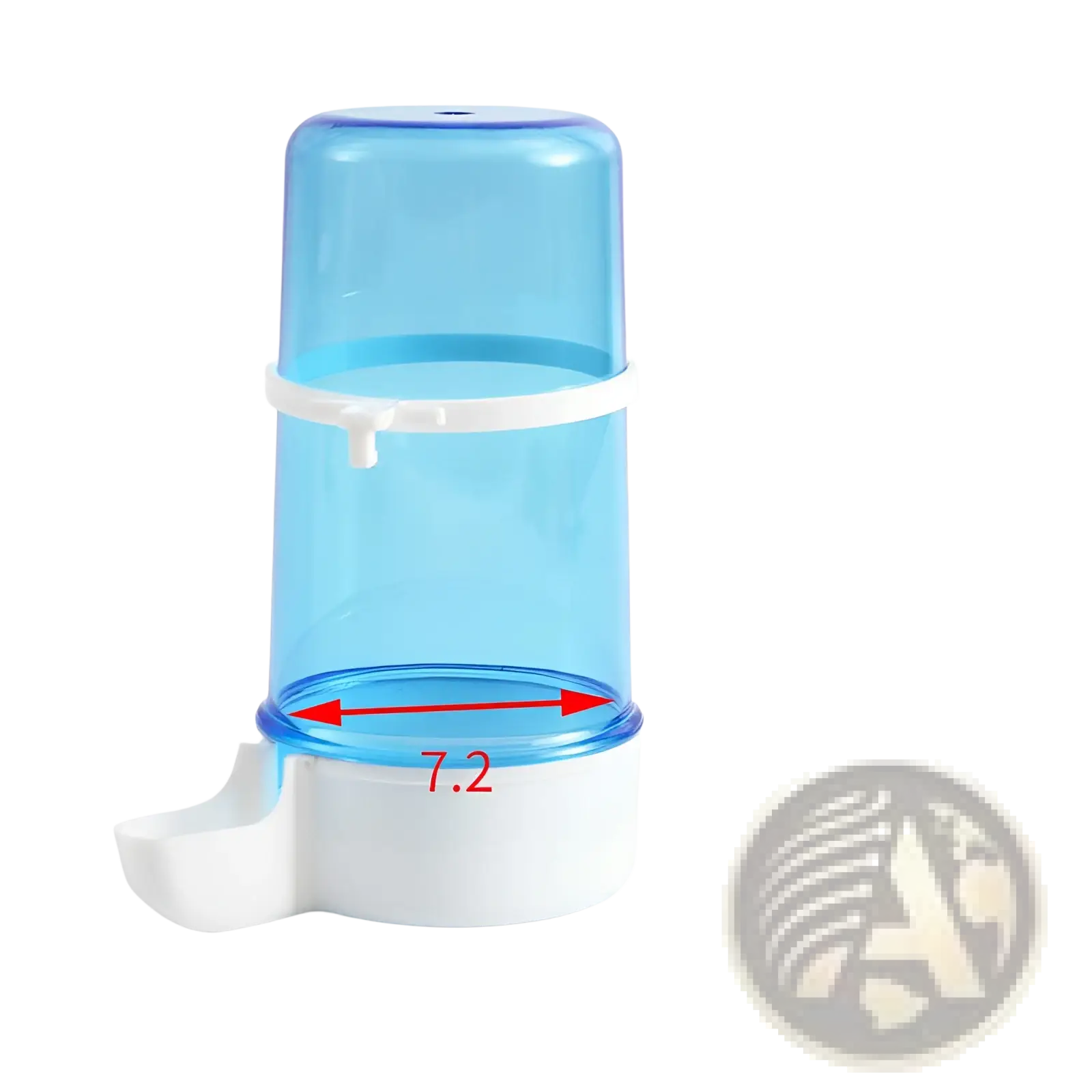 Bird Water Dispenser for Cages Blue Pp Large 15cm
