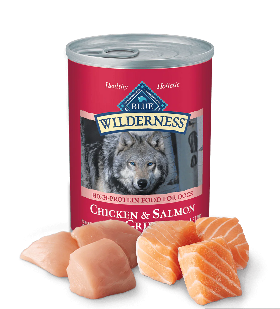 Blue Buffalo Wilderness Adult Grain-Free Salmon &amp; Chicken Wet Dog Can (12.5oz)
