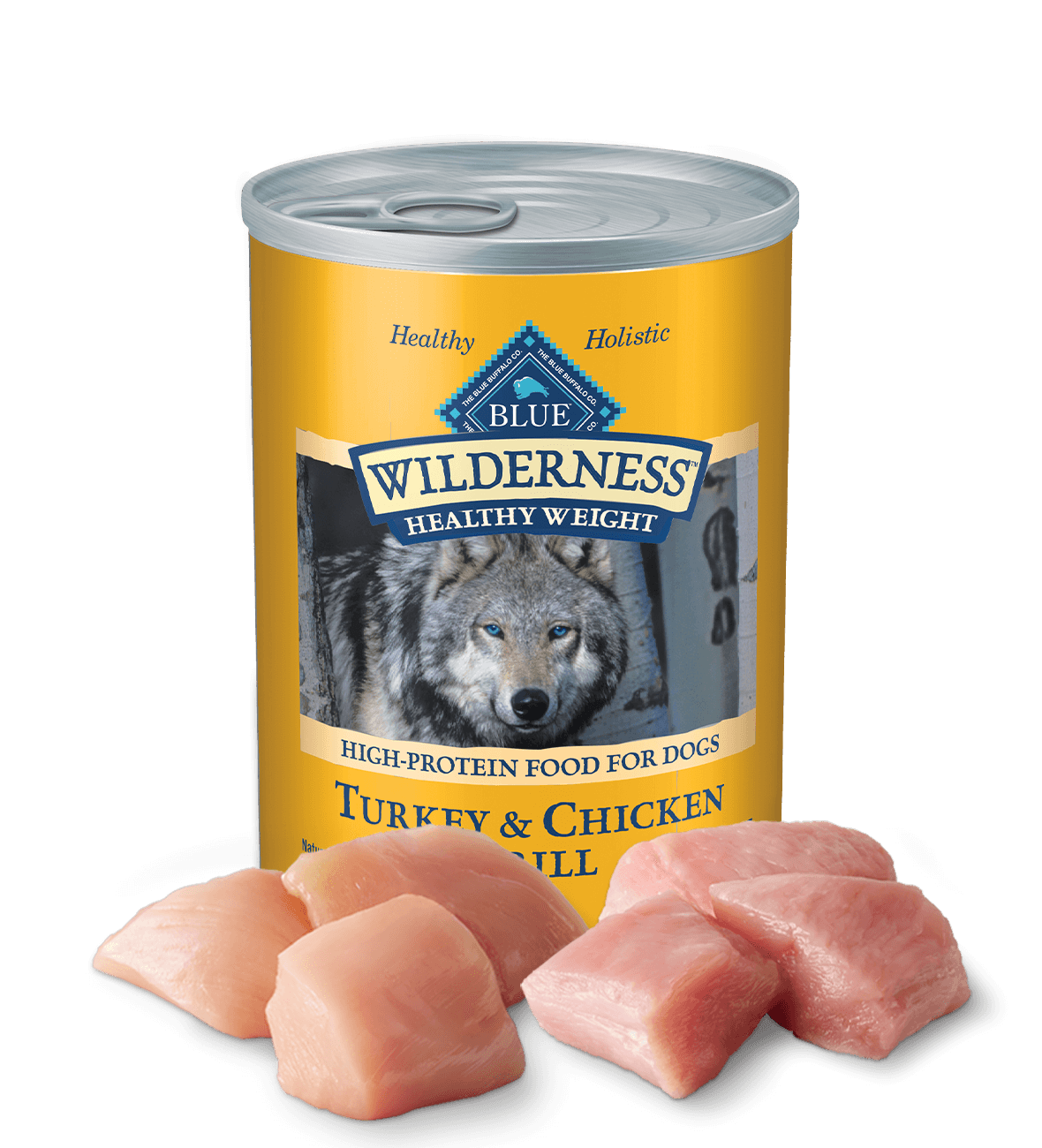 Blue Buffalo Wilderness Adult Grain-Free Healthy Weight Turkey &amp; Chicken Wet Dog Can (12.5oz)