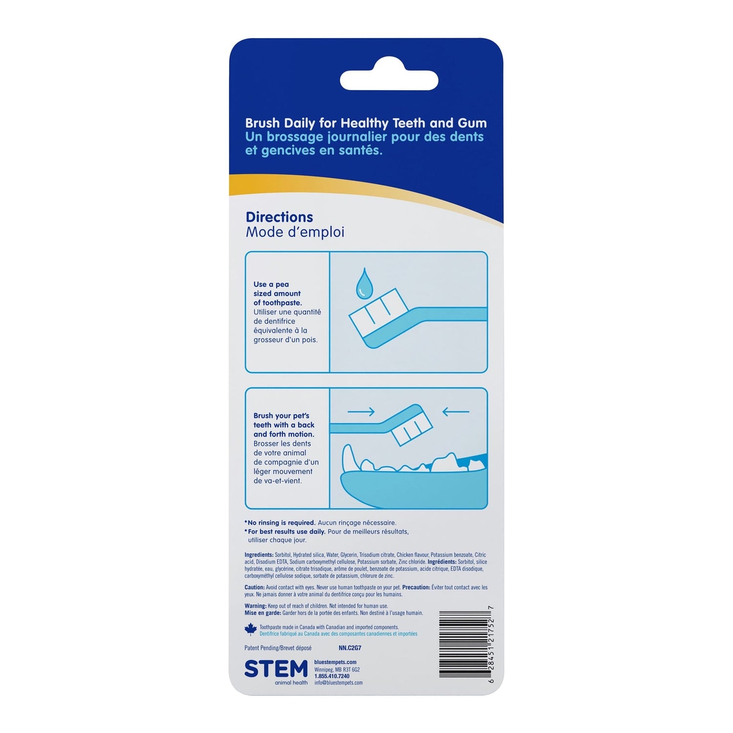 bluestem coactiv+ Oral Dental Kit for Dogs and Cats – Toothpaste, Toothbrush &amp; Finger Brush