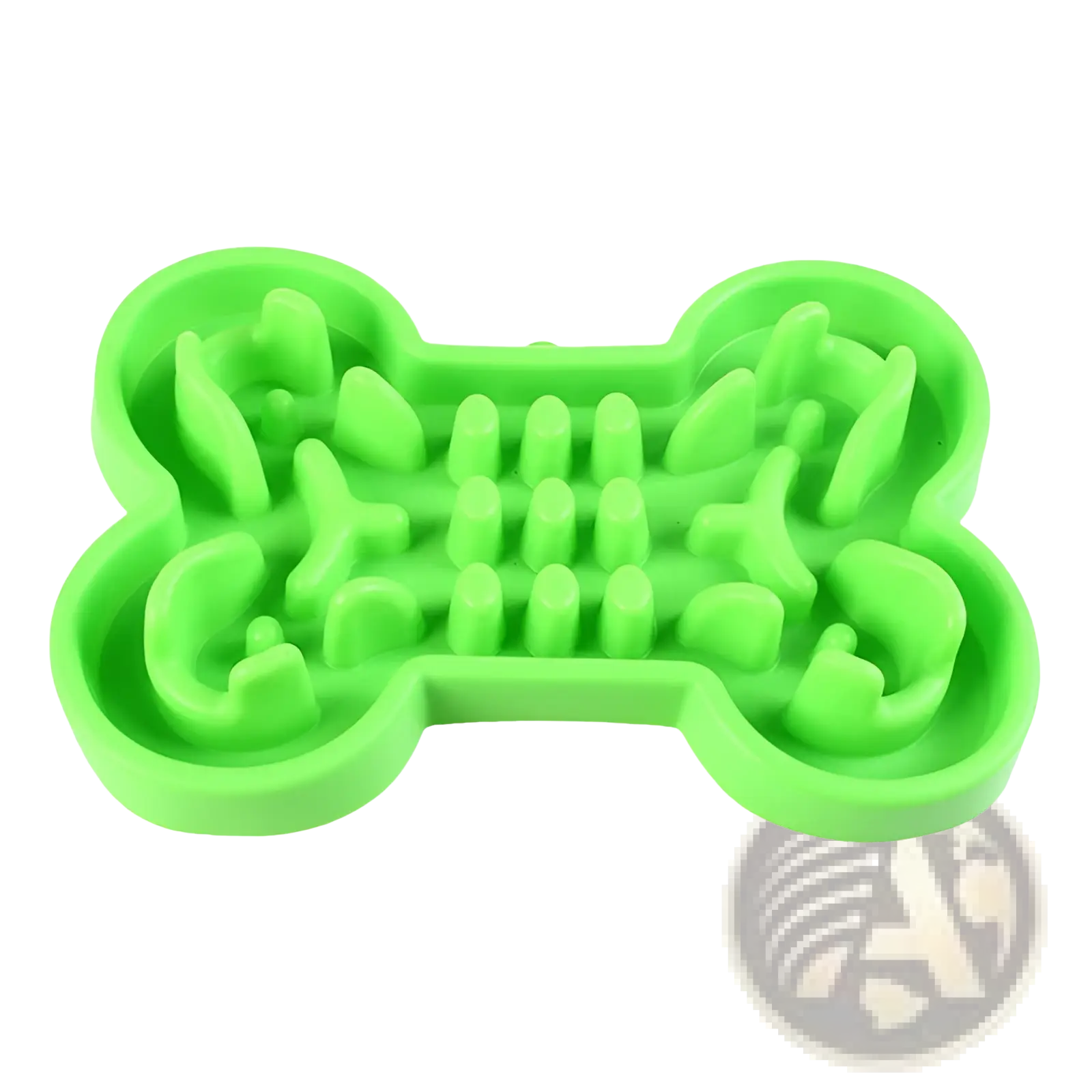 Bone Puzzle Slow Feeder Dog Bowl Blue Silicone