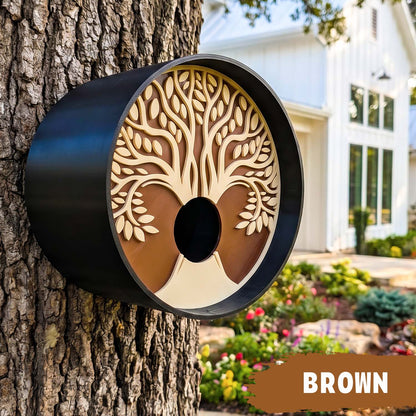ADG42 Tranquil Tree Modern Round Birdhouses with Easy Maintenance Clean Out