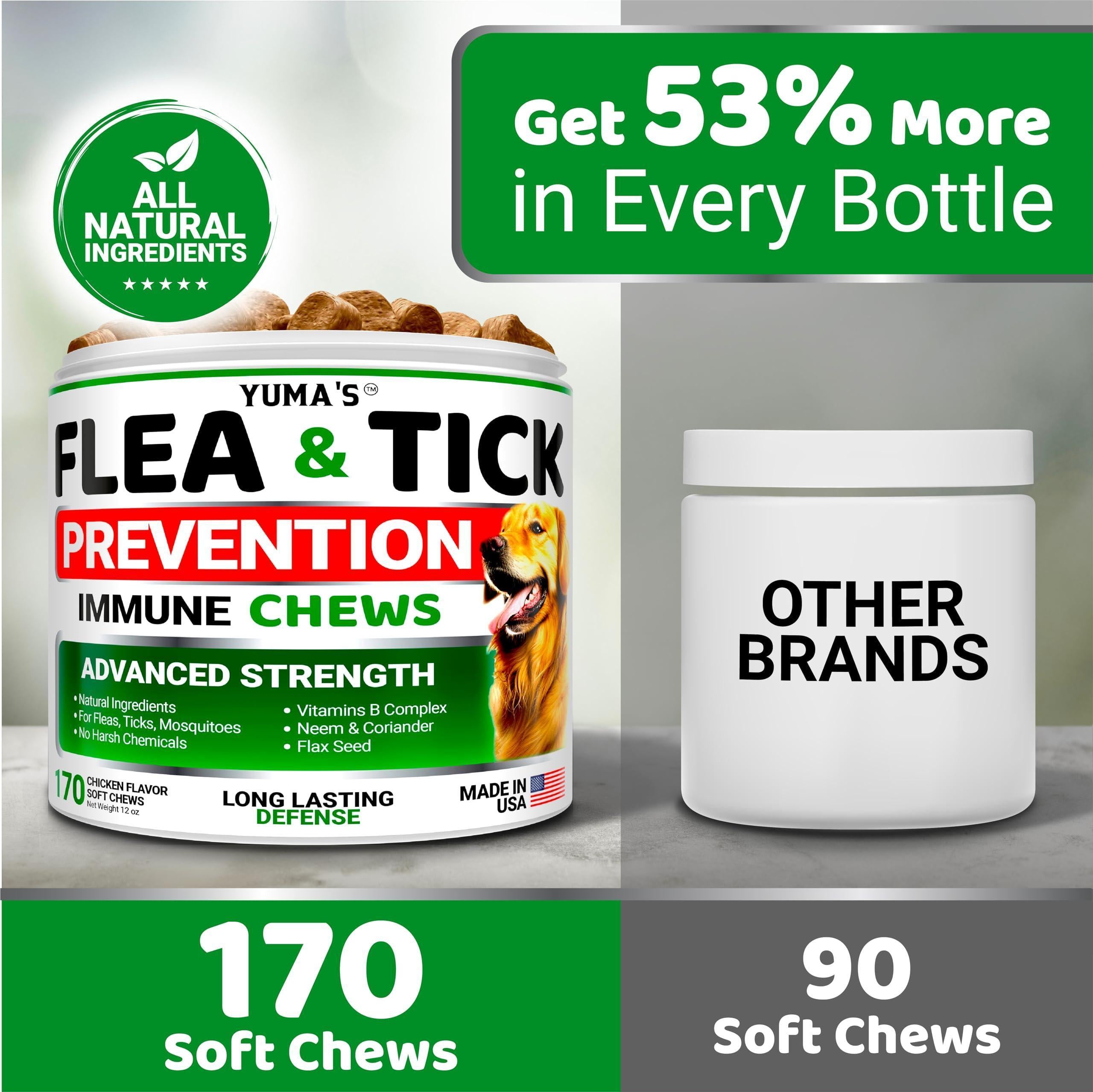 Flea &amp; Tick Chews for Dogs 170 Count Oral All Breeds &amp; Ages