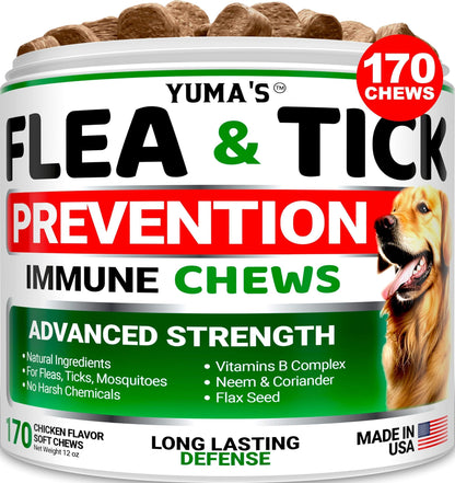 Flea &amp; Tick Chews for Dogs 170 Count Oral All Breeds &amp; Ages