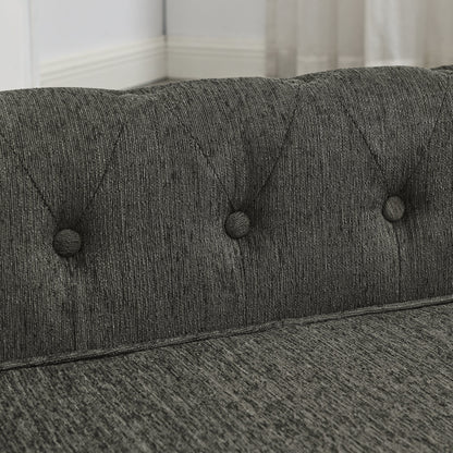 Modern Style Elegant Rectangle Pet Bed for Small and Medium Dogs, Durable Elevated Dog Sofa, Dark Grey Foam