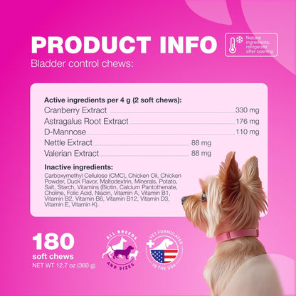 Dog UTI Treatment Cranberry Supplement Bladder &amp; Kidney Health