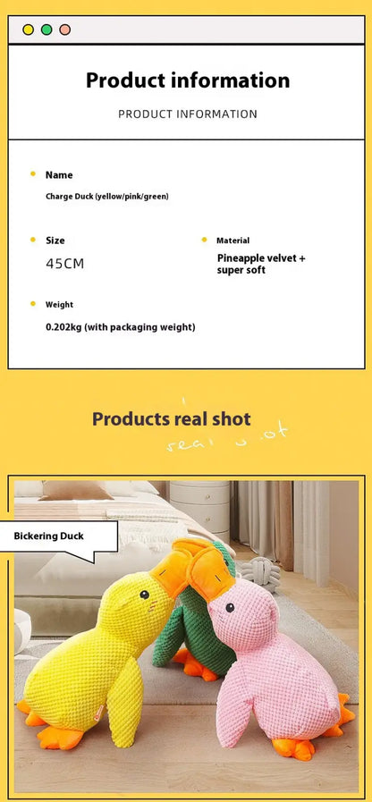 Calming Duck Toy for Dogs Anxiety Relief Quacking Plush