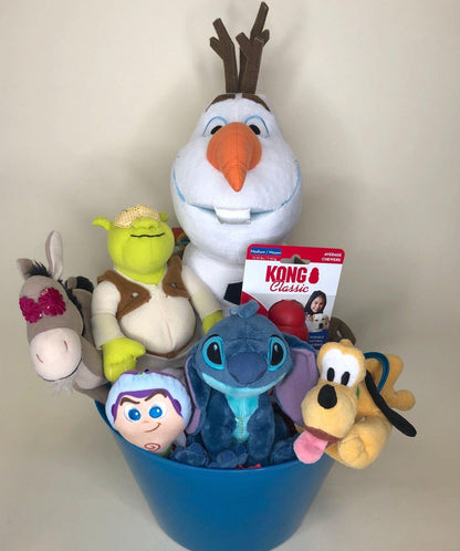Cartoon &amp; Pop Culture SQUEAKY Dog &amp; Puppy Gift Basket: 3 Sizes