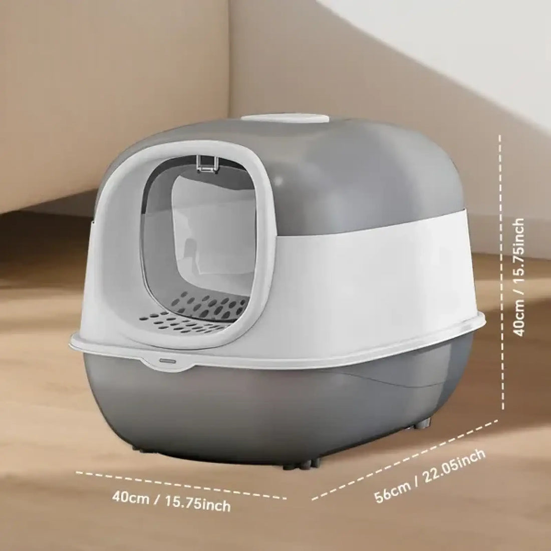 Cat Litter Box with Lid Large Covered Pet Toilet