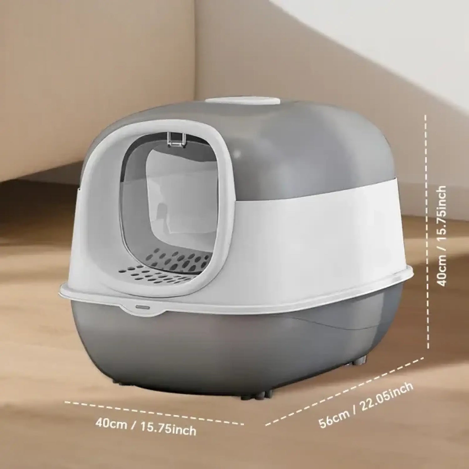 Cat Litter Box with Lid Large Covered Pet Toilet