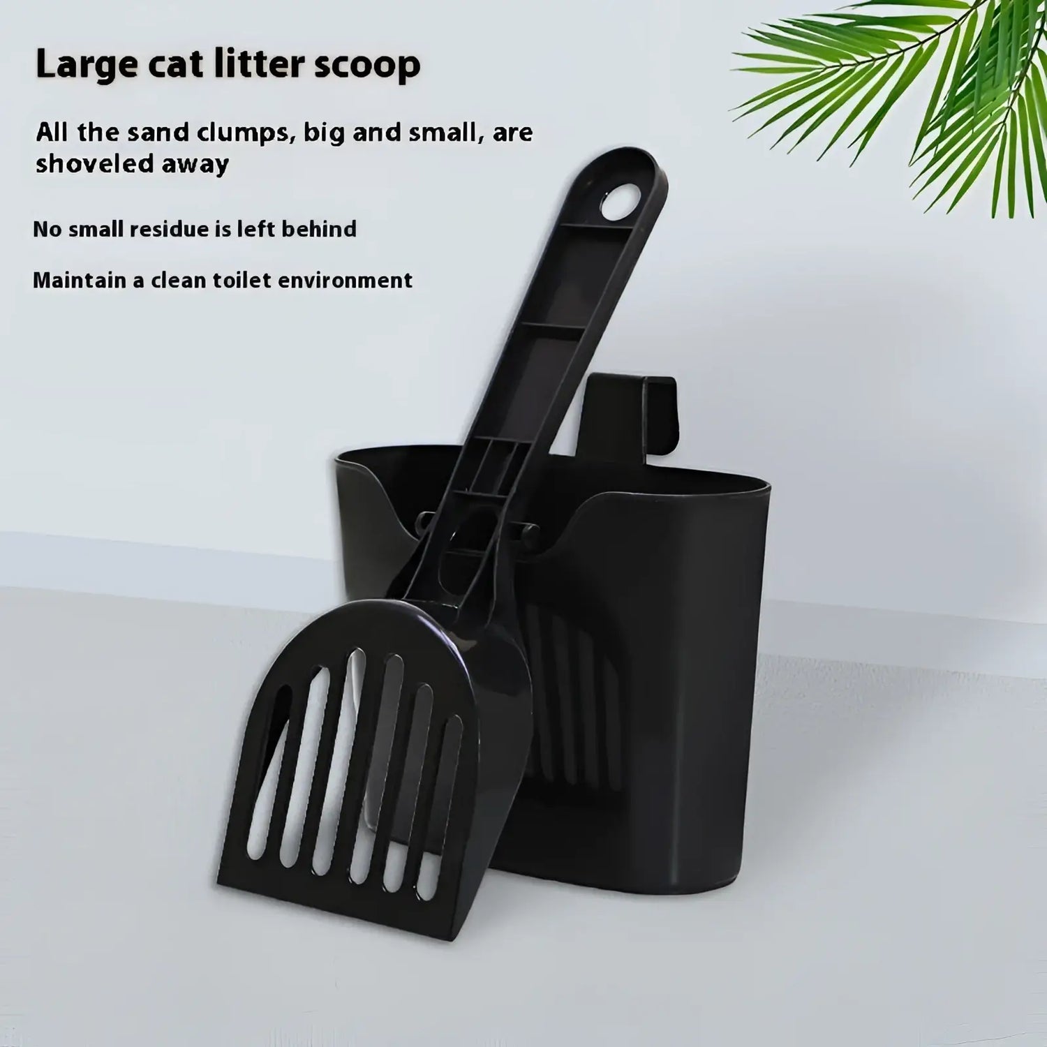 Cat Litter Scoop and Holder Set with Long Handle
