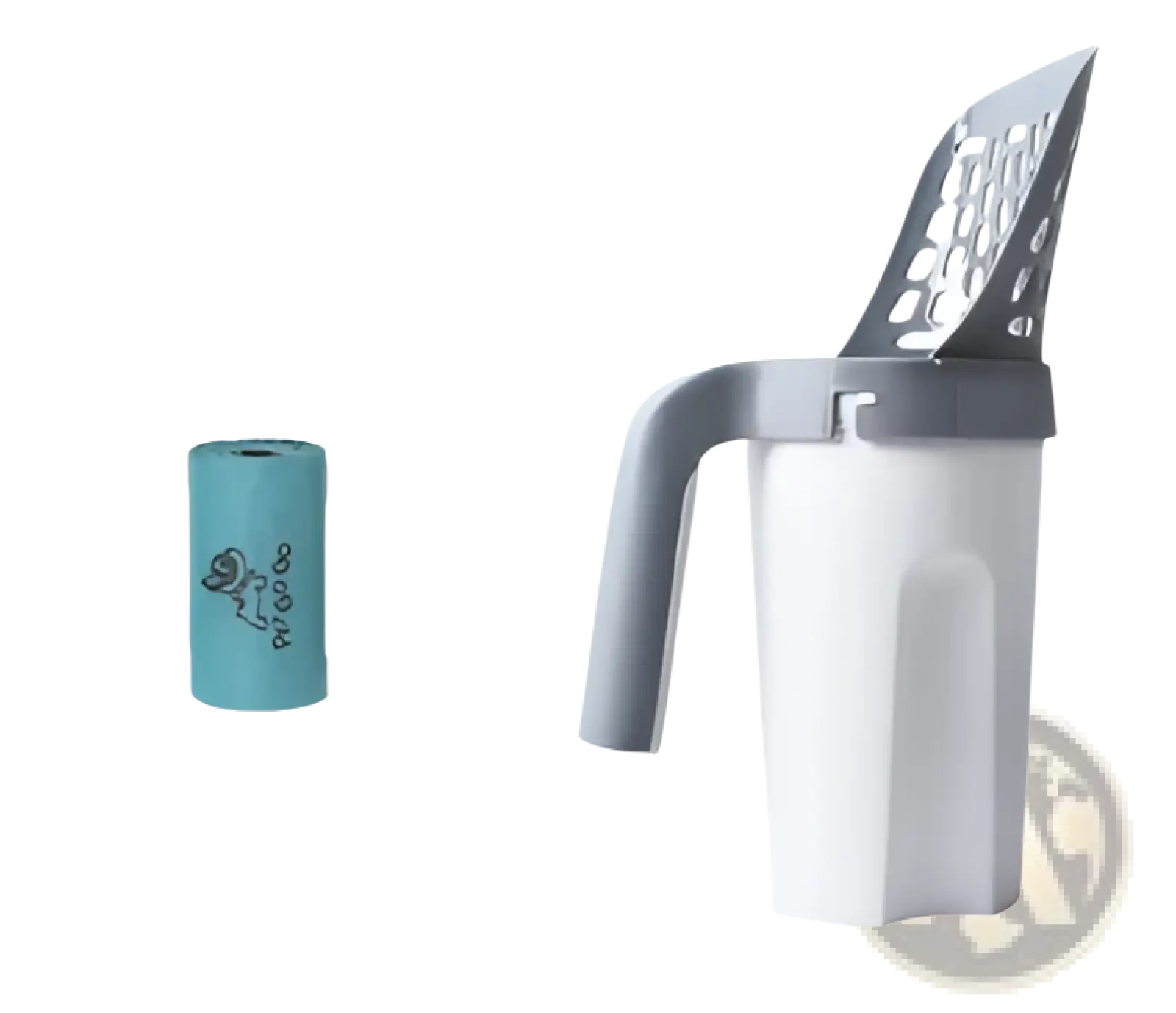 Cat Litter Scoop with Integrated Bag Dispenser