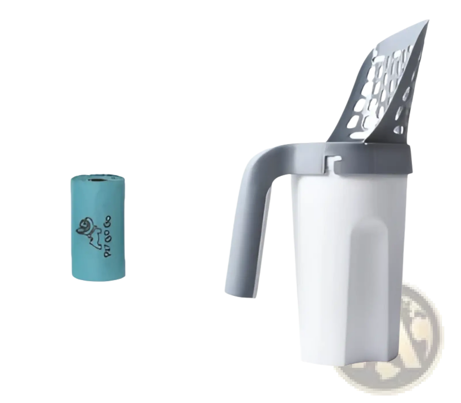 Cat Litter Scoop with Integrated Bag Dispenser