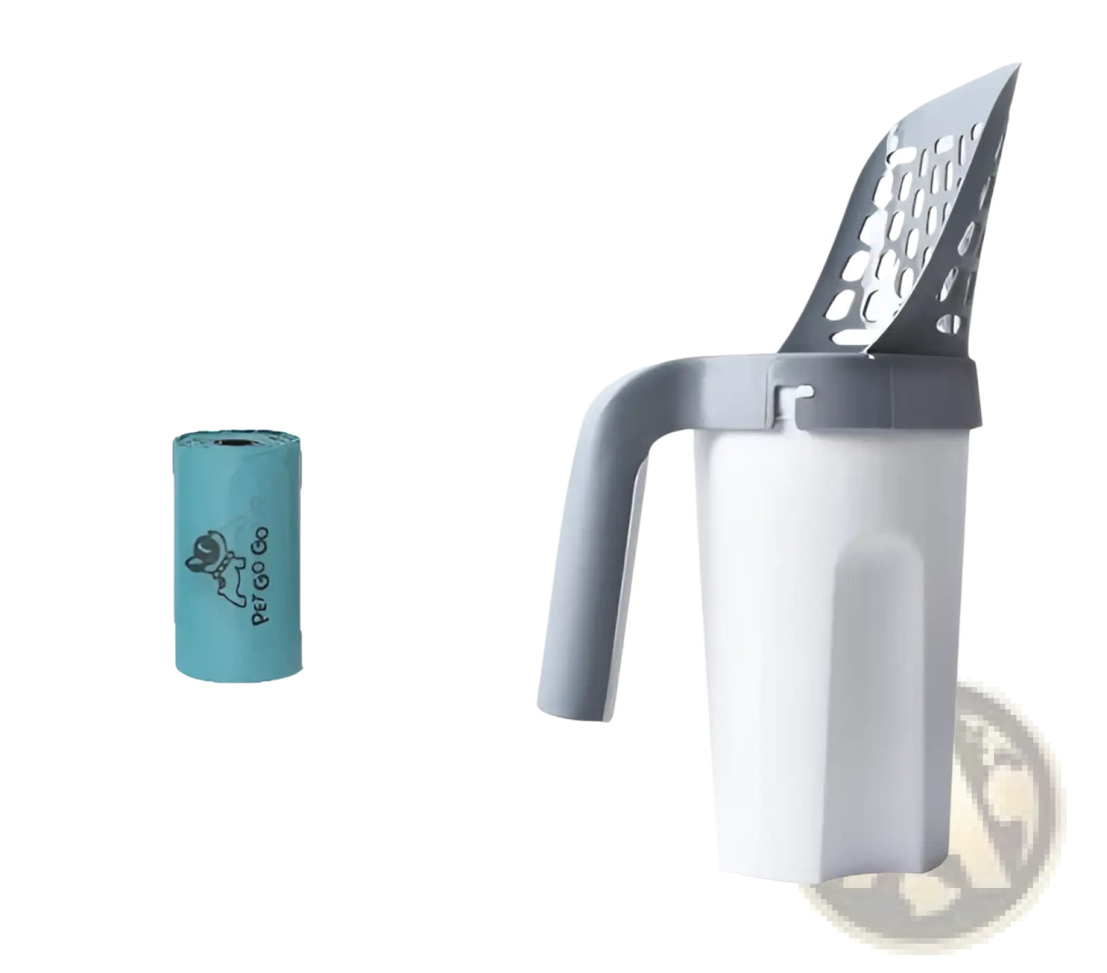 Cat Litter Scoop with Integrated Bag Dispenser