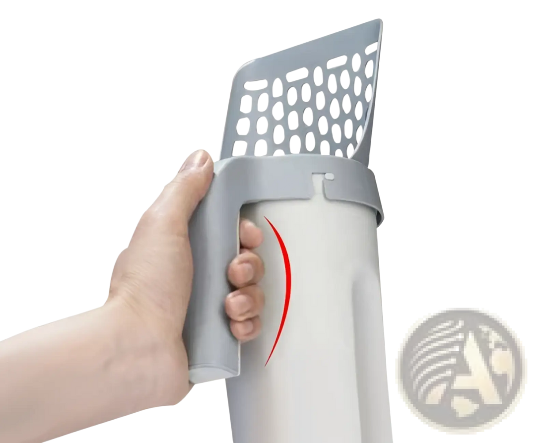 Cat Litter Scoop with Integrated Bag Dispenser