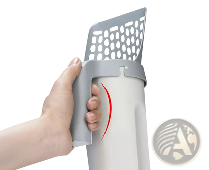 Cat Litter Scoop with Integrated Bag Dispenser