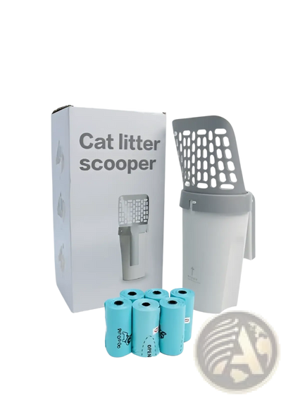 Cat Litter Scoop with Integrated Bag Dispenser
