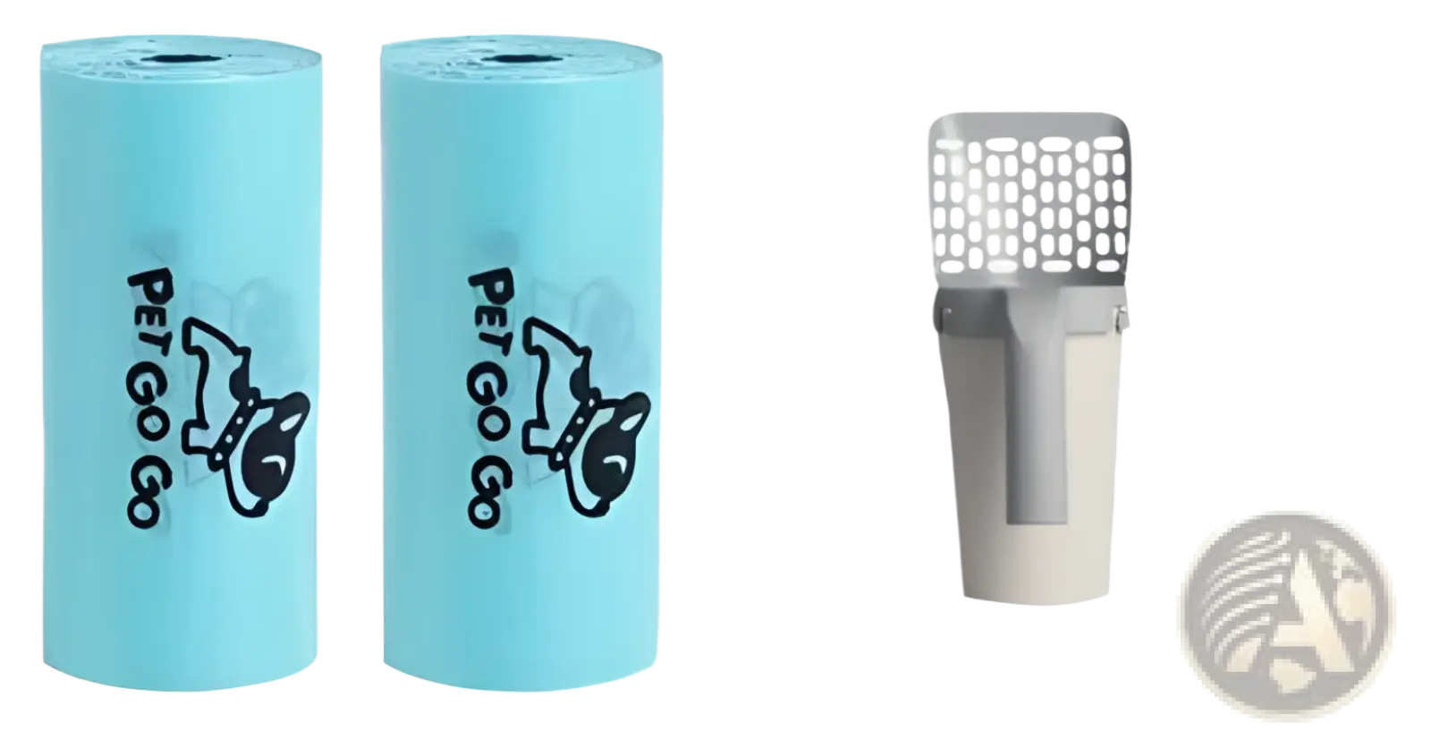 Cat Litter Scoop with Integrated Bag Dispenser