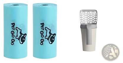 Cat Litter Scoop with Integrated Bag Dispenser
