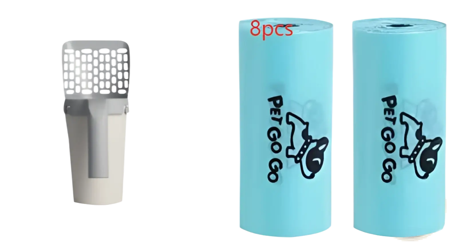 Cat Litter Scoop with Integrated Bag Dispenser