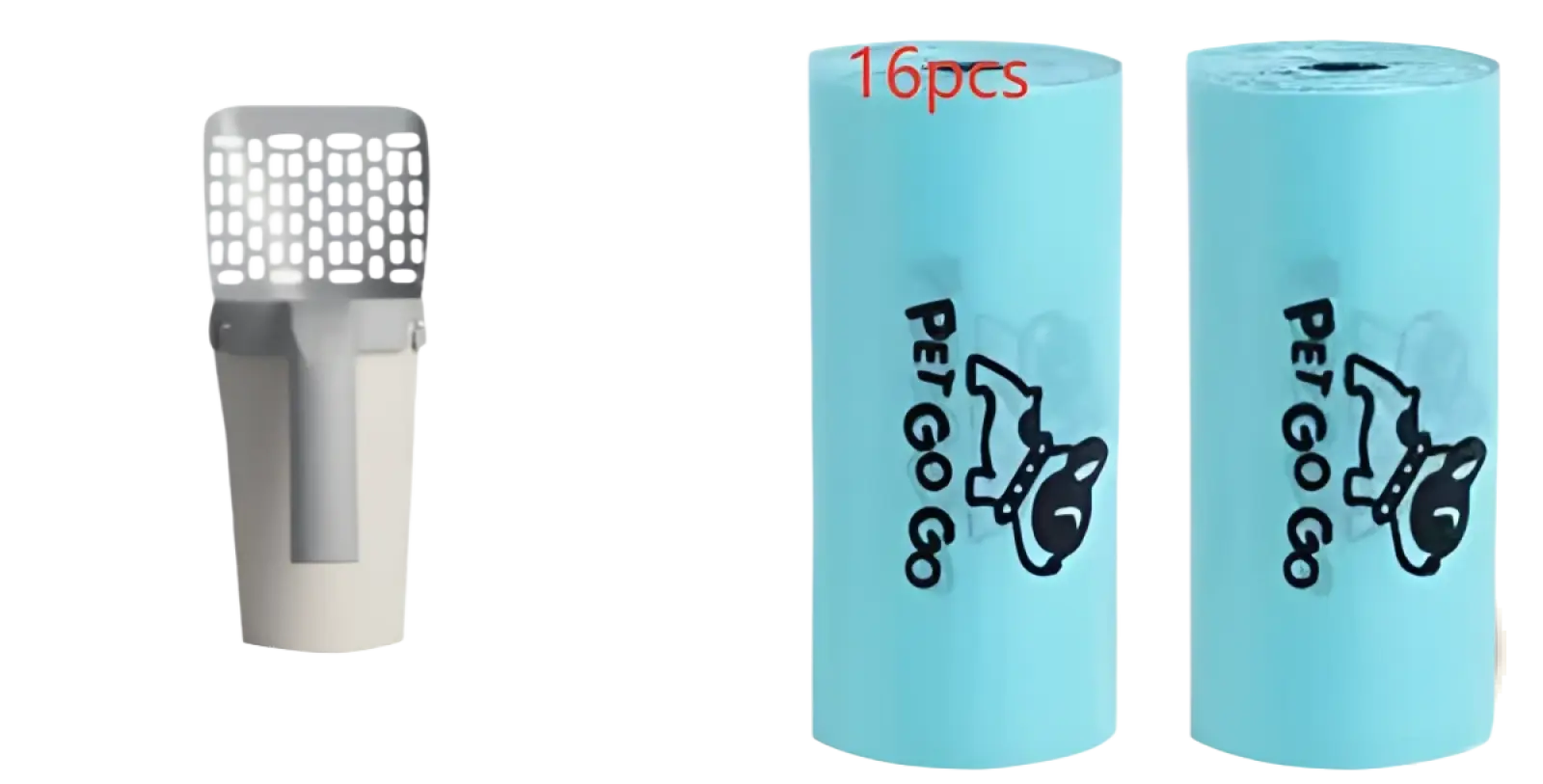 Cat Litter Scoop with Integrated Bag Dispenser