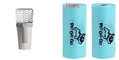 Cat Litter Scoop with Integrated Bag Dispenser