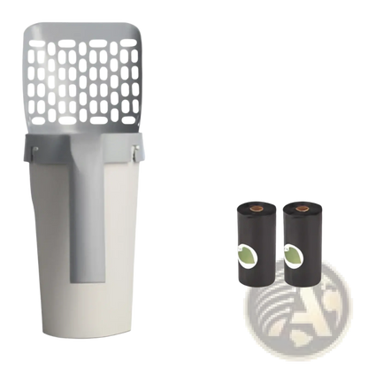 Cat Litter Scoop with Integrated Bag Dispenser