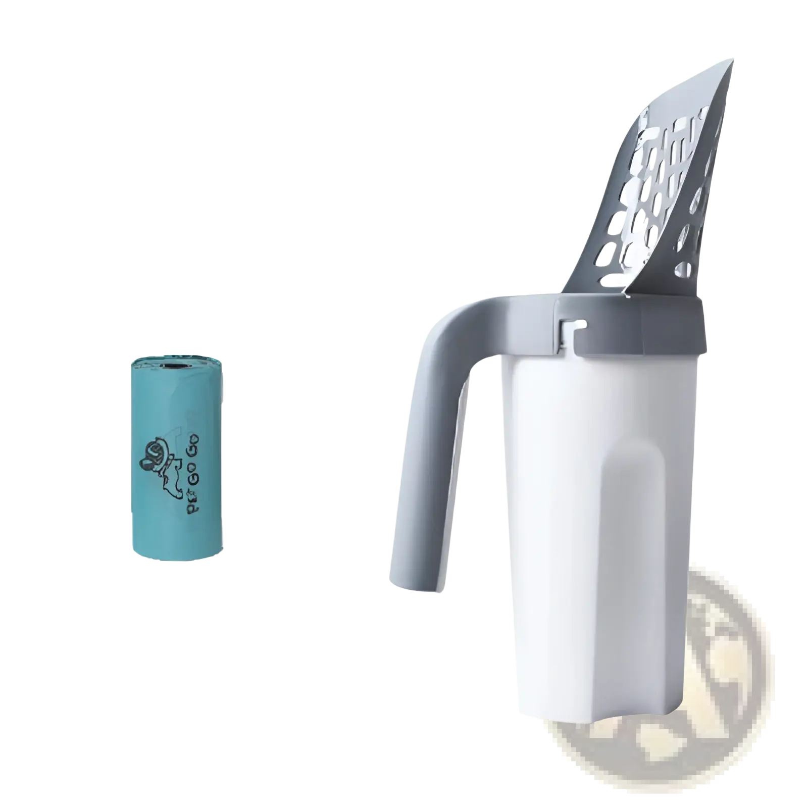 Cat Litter Scoop with Integrated Bag Dispenser