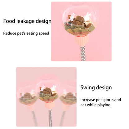 Cat Puzzle Toy Tumbler Food Dispenser with Suction Cup