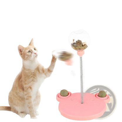 Cat Puzzle Toy Tumbler Food Dispenser with Suction Cup