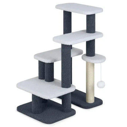 Cat Stairs with Sisal Scratching Post 4 Levels