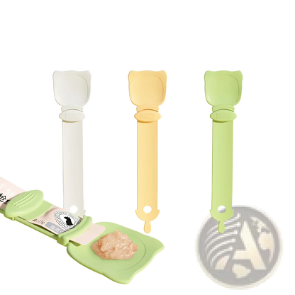 Cat Treat Squeezer and Silicone Pet Food Spoon Set